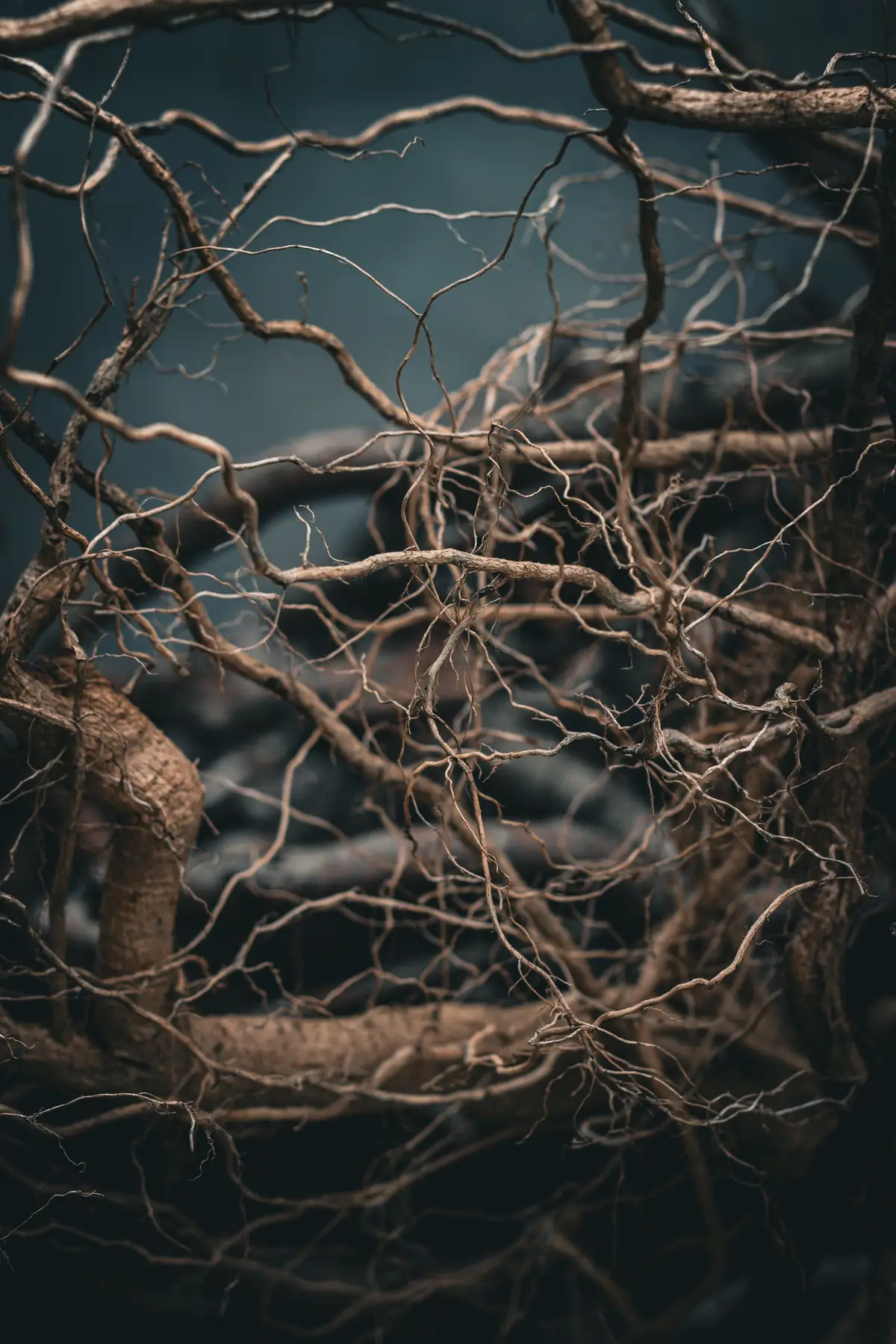 Exposed tree roots on the ground
